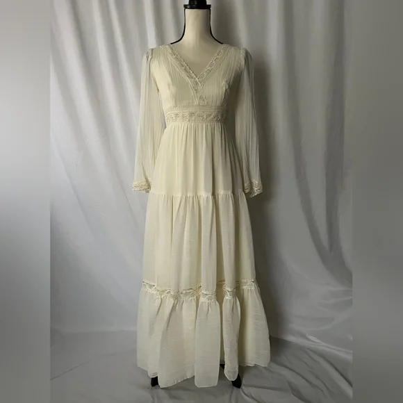VTG 70s Nadine Prairie Maxi Dress